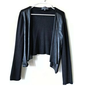 Anthropologie vegan leather cardigan, M
